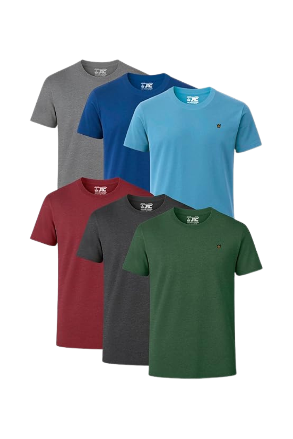 JRC Pack Of 6 Men Short Sleeve Crewneck T-Shirts