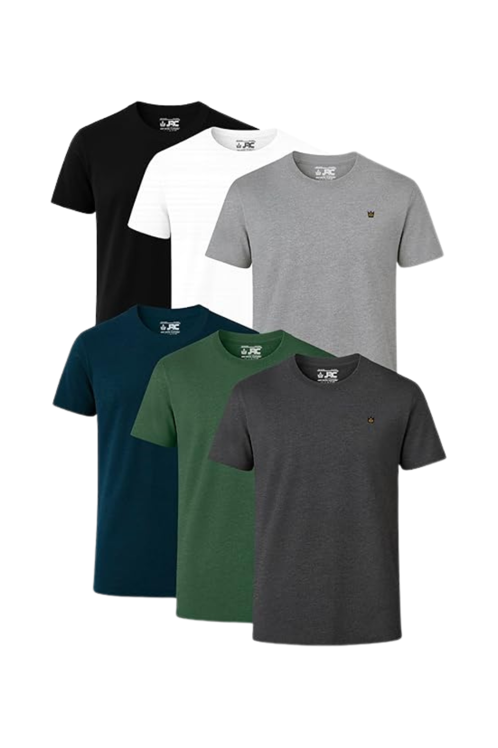 JRC Pack Of 6 Men Short Sleeve Crewneck T-Shirts
