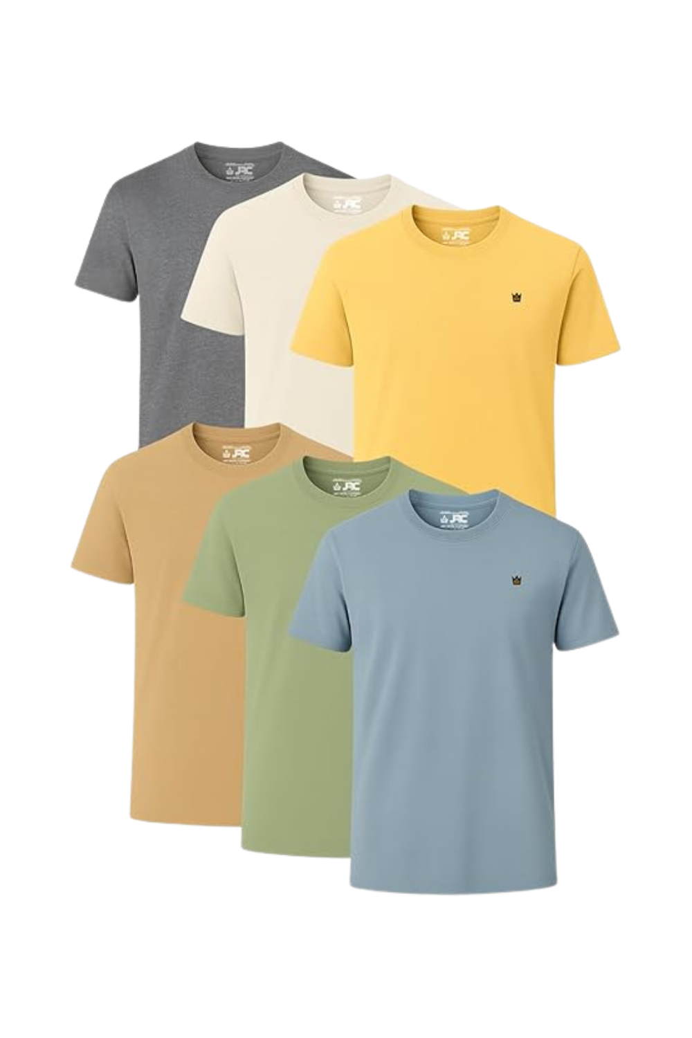 JRC Pack Of 6 Men Short Sleeve Crewneck T-Shirts