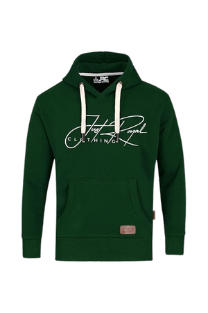 JRC Mens Henley Pullover Fleece Green Hoodie