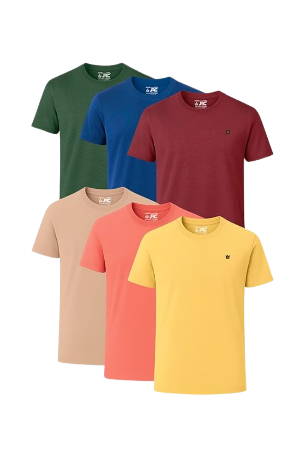 JRC Pack Of 6 Men Short Sleeve Crewneck T-Shirts