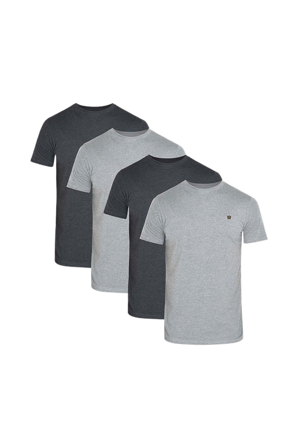 Men's short sleeve crewneck t-shirts pack of 4 - front view - JRC UK