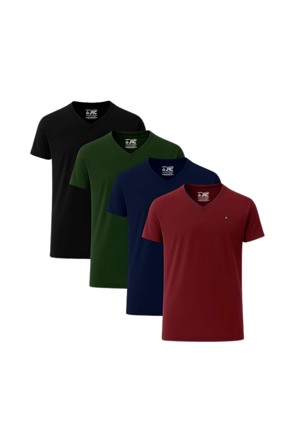 JRC Pack of 4 Mens Short Sleeve V-Neck T-Shirts