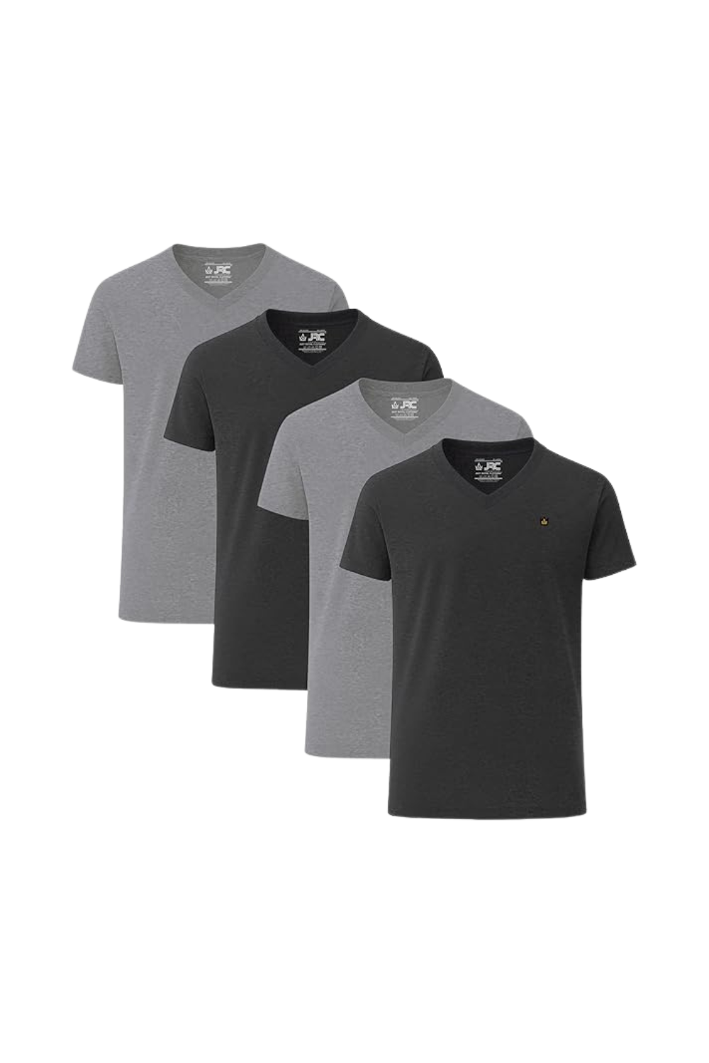 JRC Pack of 4 Mens Short Sleeve V-Neck T-Shirts