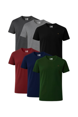 JRC Pack Of 6 Men Short Sleeve Crewneck T-Shirts