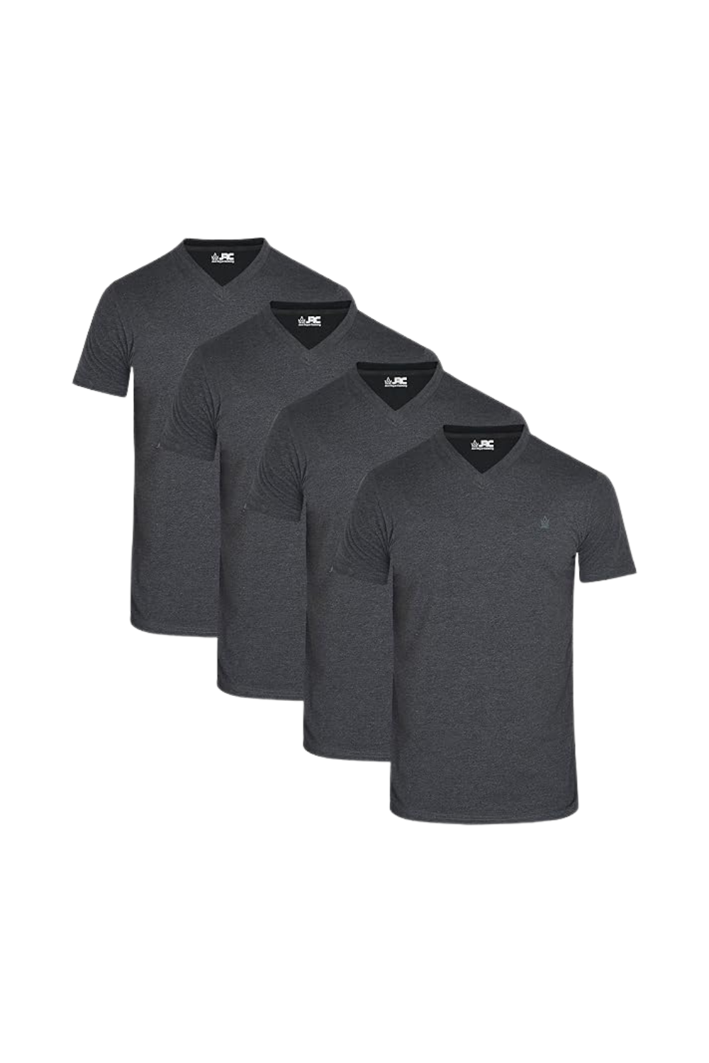 JRC Pack of 4 Mens Short Sleeve V-Neck T-Shirts