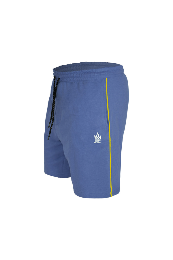 Men's blue gym piping shorts