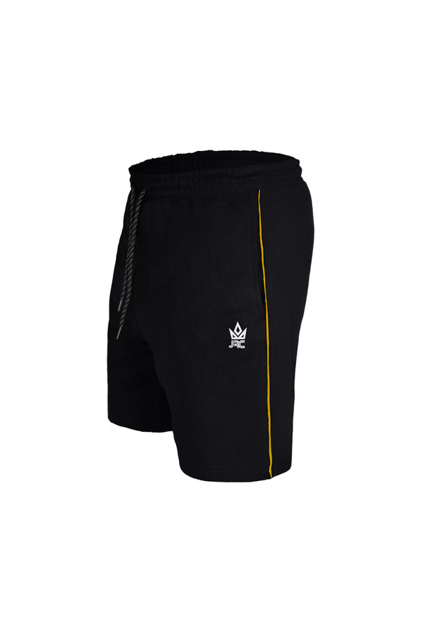 Men's black gym piping shorts