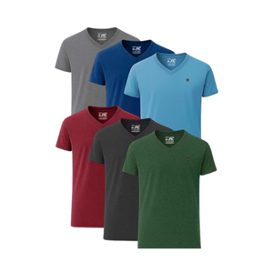 JRC Pack Of 6 Mens V-Neck Short Sleeve T-Shirts