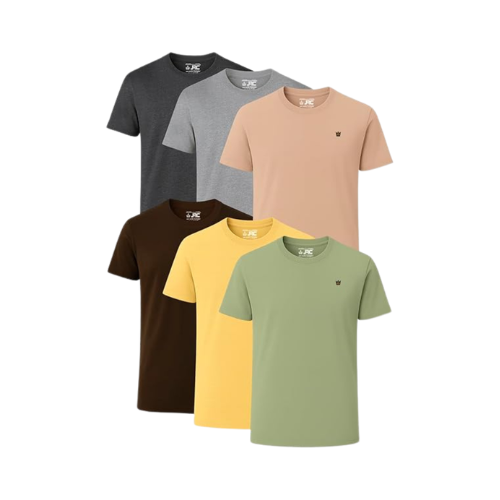 JRC Pack Of 6 Mens Short Sleeve Crewneck T-Shirts