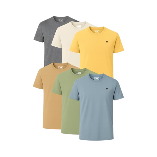 JRC Pack Of 6 Mens Short Sleeve Crewneck T-Shirts