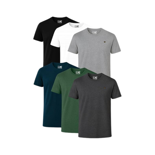 JRC Pack Of 6 Mens Short Sleeve Crewneck T-Shirts
