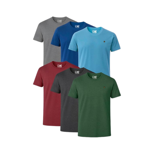 JRC Pack Of 6 Mens Short Sleeve Crewneck T-Shirts